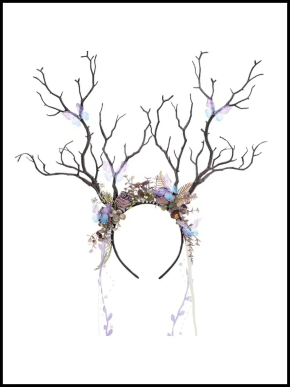 Fairy Woodland Flower Branch Headband Antler Headpiece